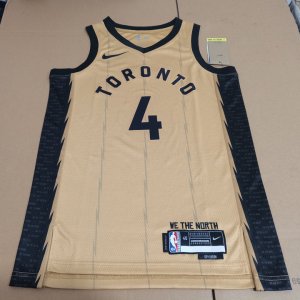 Maillot de Basket #4 Barnes Toronto Raptors 23-24 city gold Imprimé